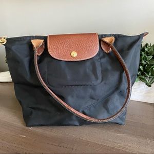 Longchamp Le Pliage Black Shoulder Tote